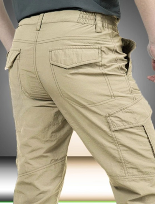 Men's High Waisted Pants | Relaxed Fit Cargo Pockets Cotton