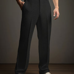 Men's Dress Pants | Waffle Knit Pleated Tapered