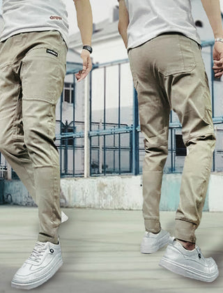 Men's Cargo Pants | Tapered Ankle Stretch Fit Multiple Pockets