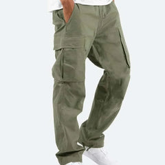 Men's Cargo Pants | Straight Leg Multiple Pockets Cotton