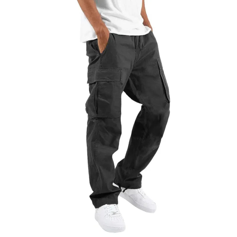 Men's Cargo Pants | Straight Leg Multiple Pockets Cotton