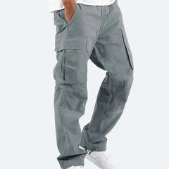 Men's Cargo Pants | Straight Leg Multiple Pockets Cotton