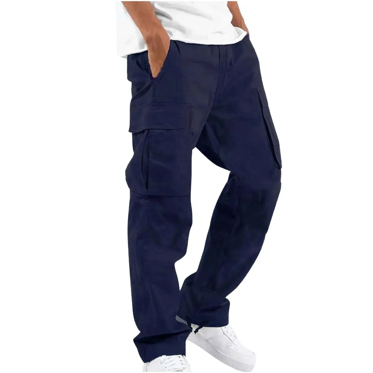 Men's Cargo Pants | Straight Leg Multiple Pockets Cotton
