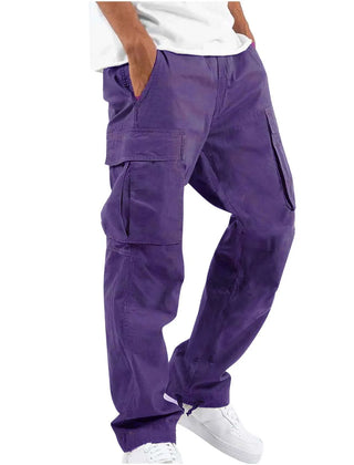 Men's Cargo Pants | Straight Leg Multiple Pockets Cotton