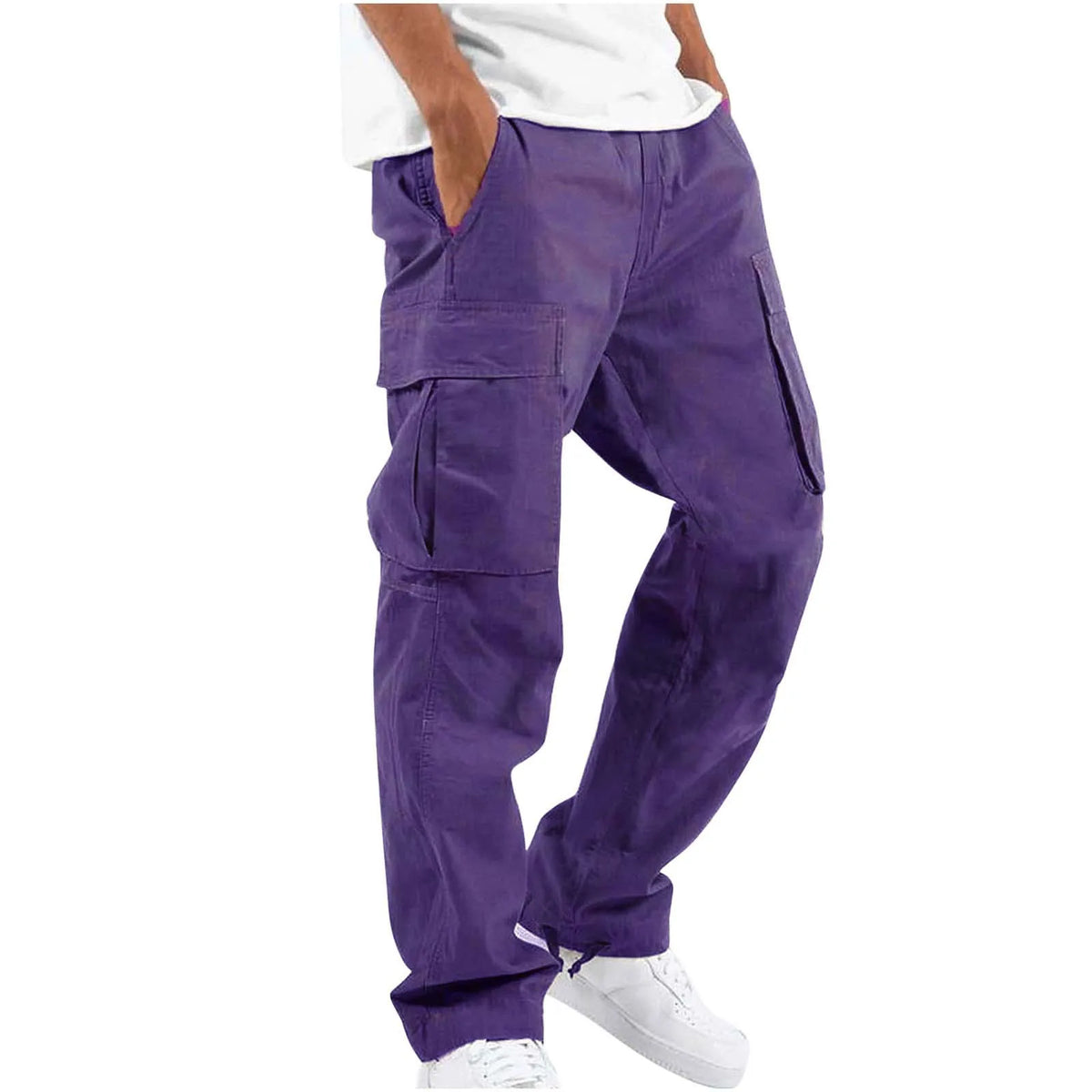 Men's Cargo Pants | Straight Leg Multiple Pockets Cotton