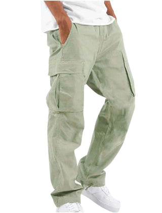 Men's Cargo Pants | Straight Leg Multiple Pockets Cotton