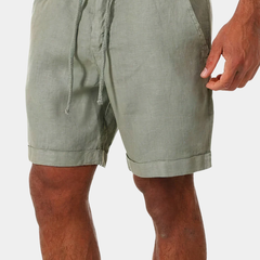 Men's 's Chino Shorts | Relaxed Fit Linen Drawstring Rolled Hem