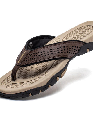 Men's Thong | Leather Arch Support Cushioned Sole