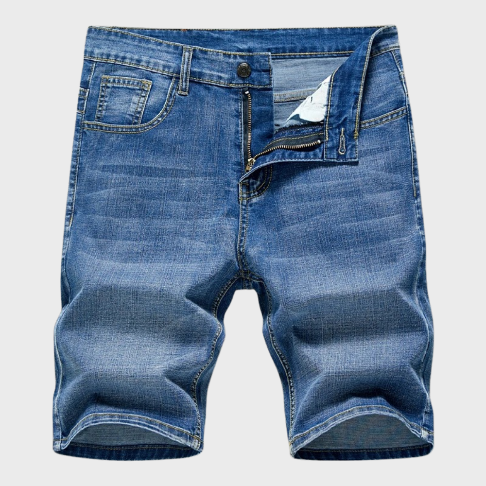 Men's Denim Shorts | Zip Closure Regular Fit Five Pocket