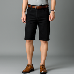 Men's Denim Shorts | Knee Length Relaxed Fit Denim