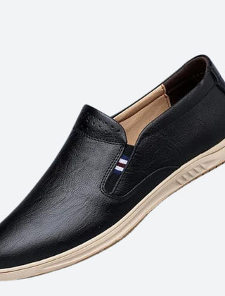 Men's Brown Slip On Shoe | Leather Round Toe Slip-On Loafer