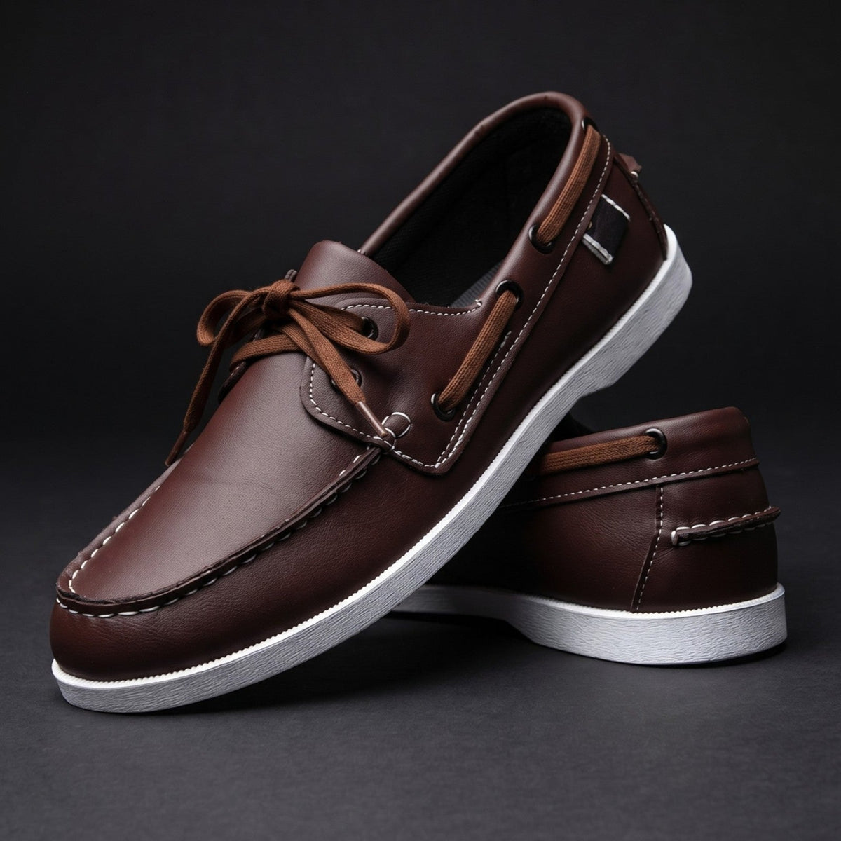 Men's Boat Shoe | Lace-Up Casual Leather Moccasin
