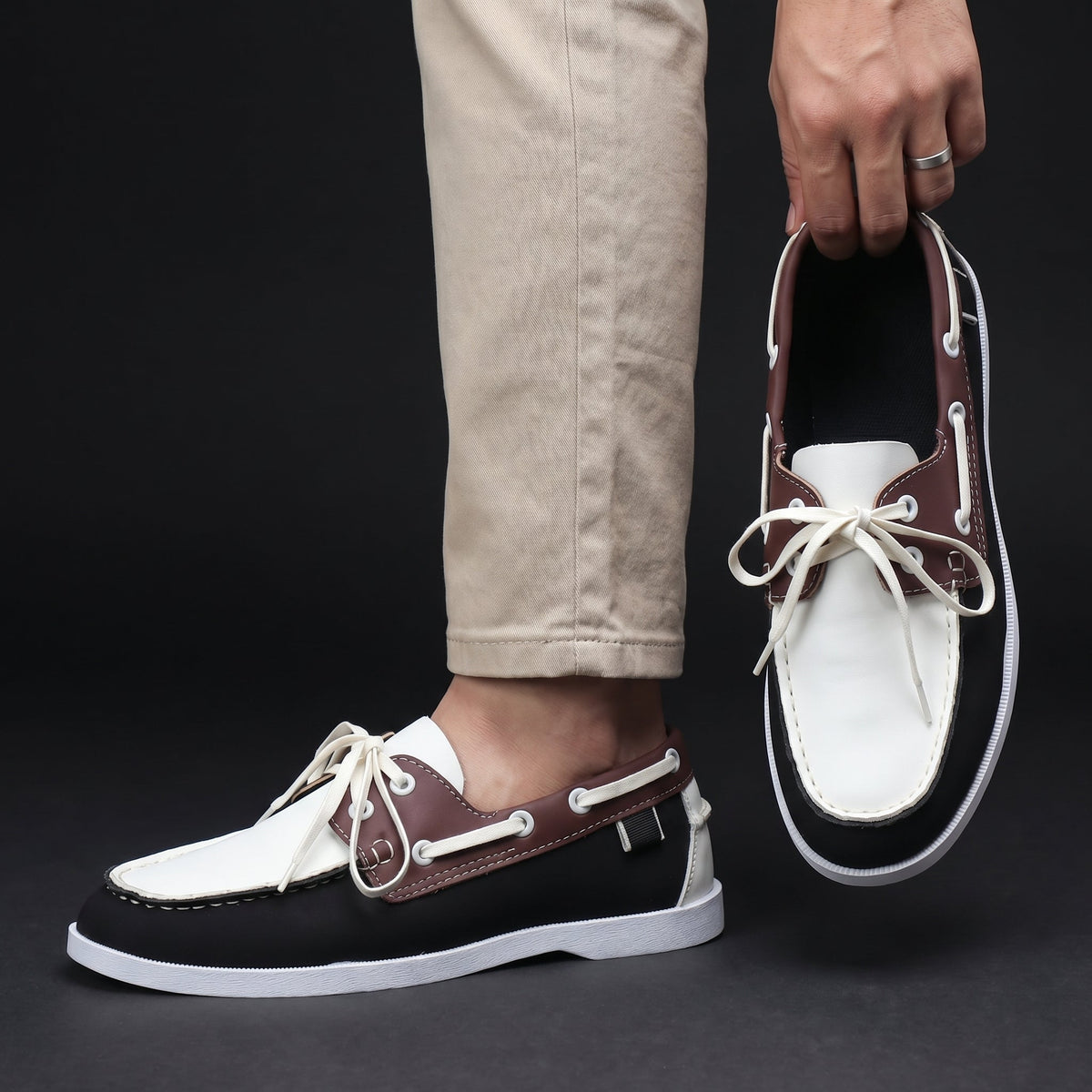 Men's Boat Shoe | Lace-Up Casual Leather Moccasin