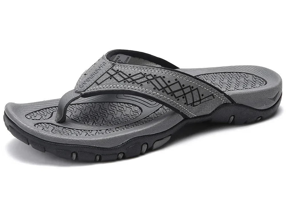 Men's Thong | Leather Arch Support Cushioned Sole