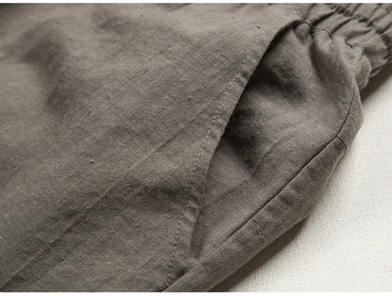 Men's High Waisted Pants | Relaxed Fit Linen Lightweight