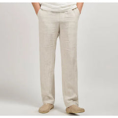 Men's High Waisted Pants | Relaxed Fit Linen Lightweight