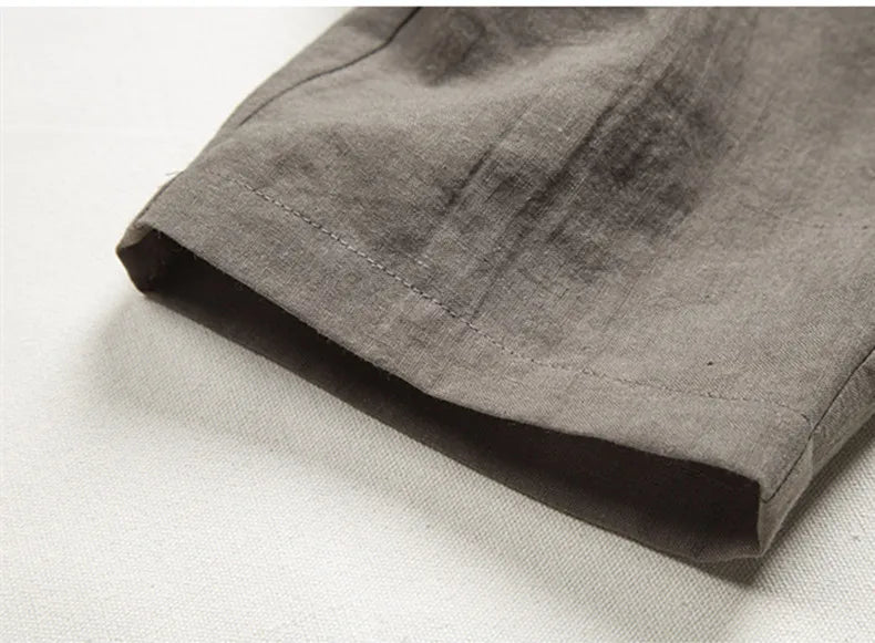 Men's High Waisted Pants | Relaxed Fit Linen Lightweight