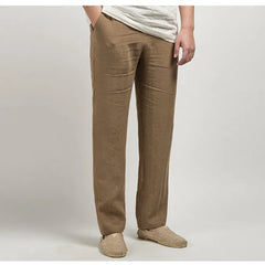 Men's High Waisted Pants | Relaxed Fit Linen Lightweight
