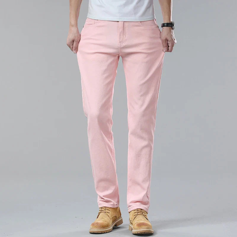 Men's Baggy Jeans | Comfort Fit Denim Five-Pocket Button Closure