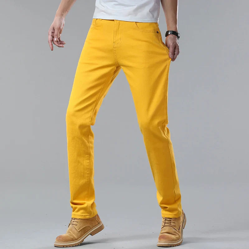 Men's Baggy Jeans | Comfort Fit Denim Five-Pocket Button Closure