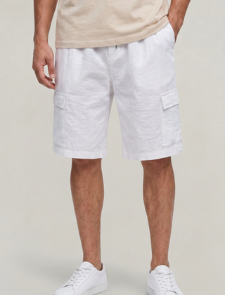 Men's 's Cargo Shorts | Drawstring Waist Cargo Pockets Linen Relaxed
