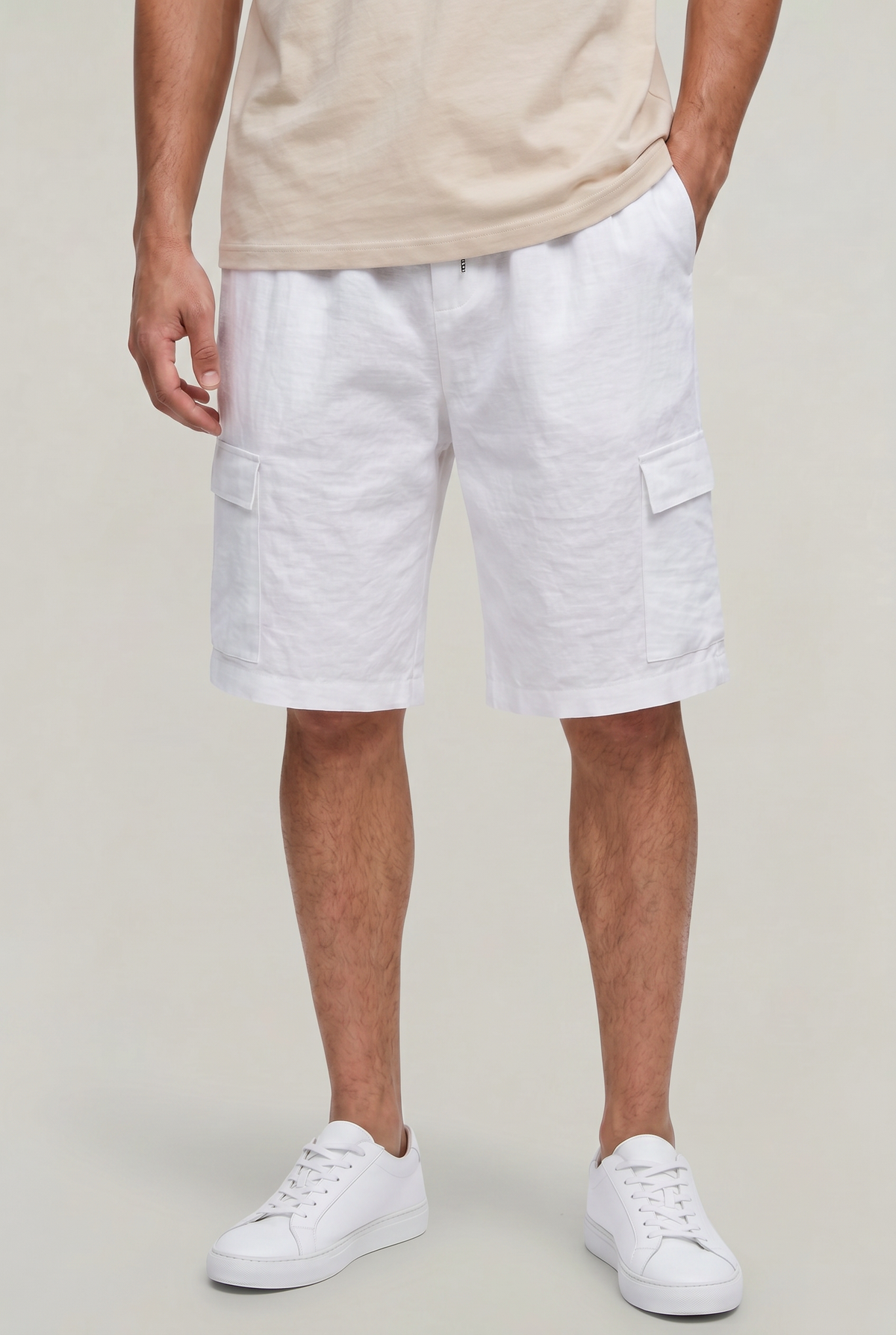 Men's 's Cargo Shorts | Drawstring Waist Cargo Pockets Linen Relaxed