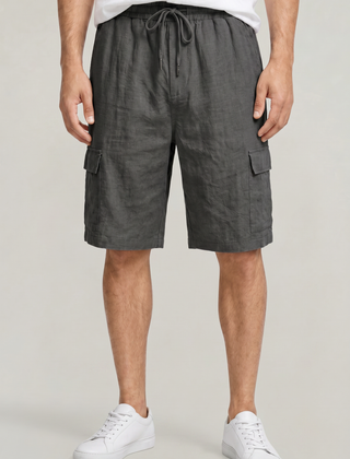 Men's 's Cargo Shorts | Drawstring Waist Cargo Pockets Linen Relaxed