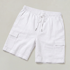 Men's 's Cargo Shorts | Drawstring Waist Cargo Pockets Linen Relaxed