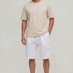 Men's 's Cargo Shorts | Drawstring Waist Cargo Pockets Linen Relaxed