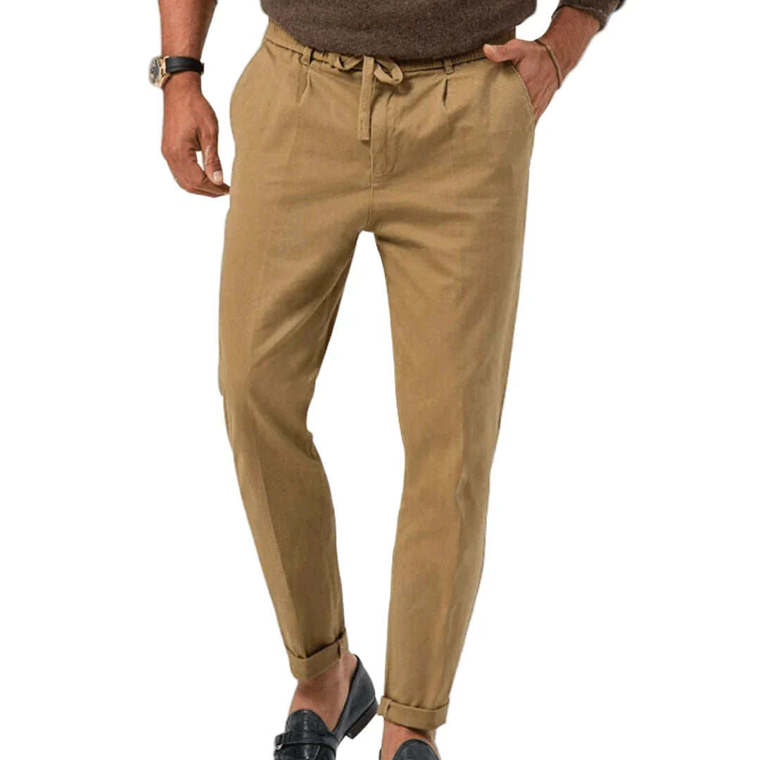 Men's Chino | Tapered Drawstring Pleated Front