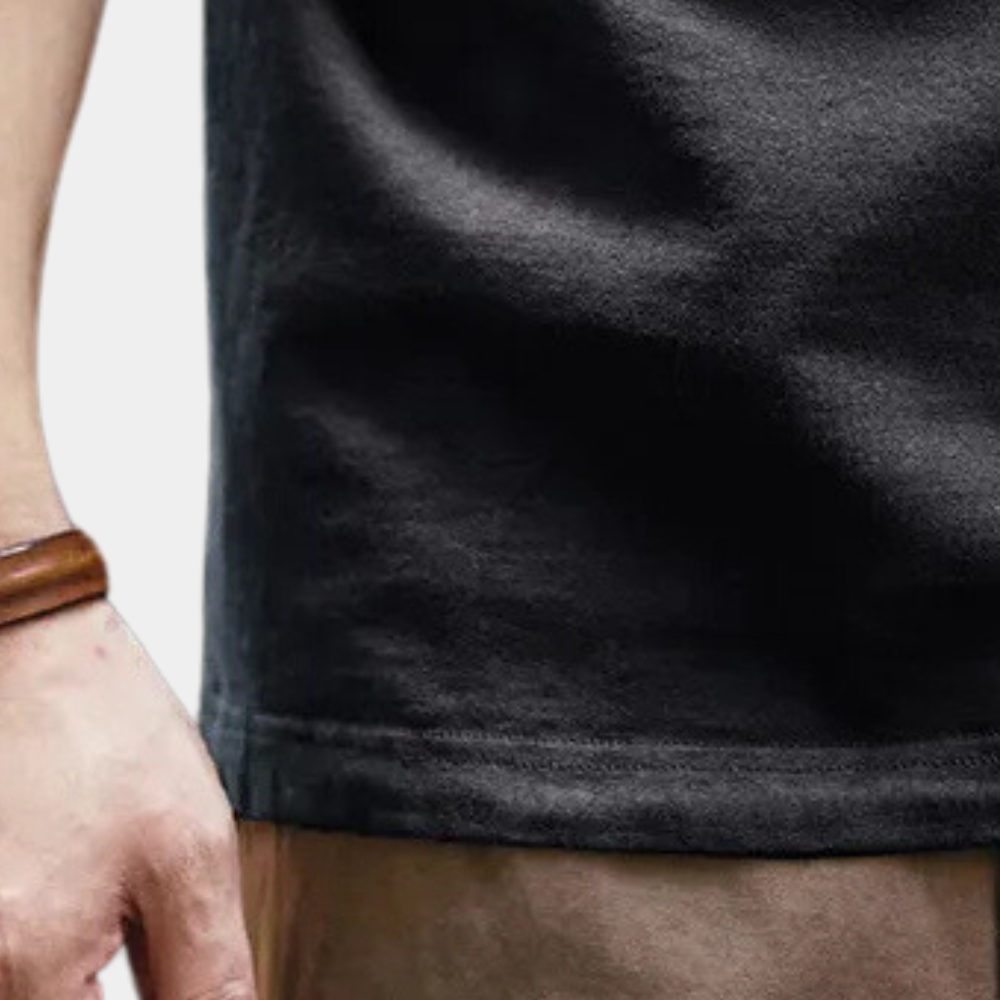 Men's T Shirt | V-Neck Long Sleeve Knit