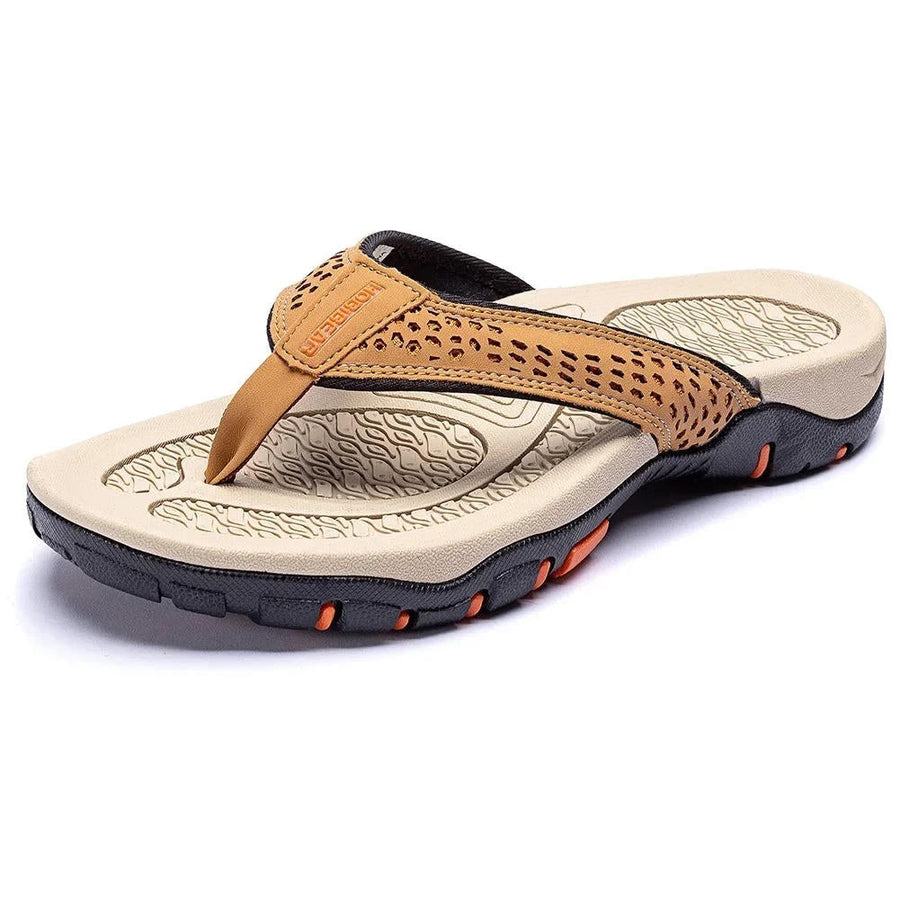 Men's Thong | Leather Arch Support Cushioned Sole