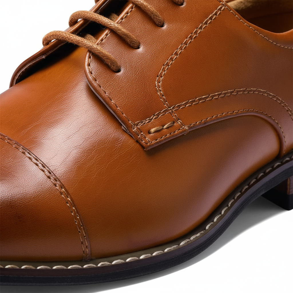 Men's Shoes Dress | Leather Cap Toe Lace Up Oxford