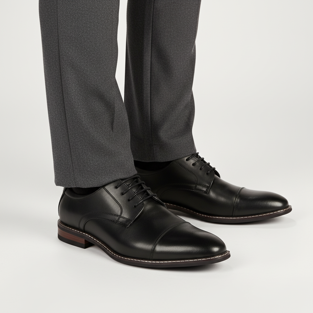 Men's Shoes Dress | Leather Cap Toe Lace Up Oxford