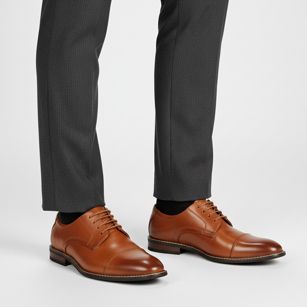 Men's Shoes Dress | Leather Cap Toe Lace Up Oxford