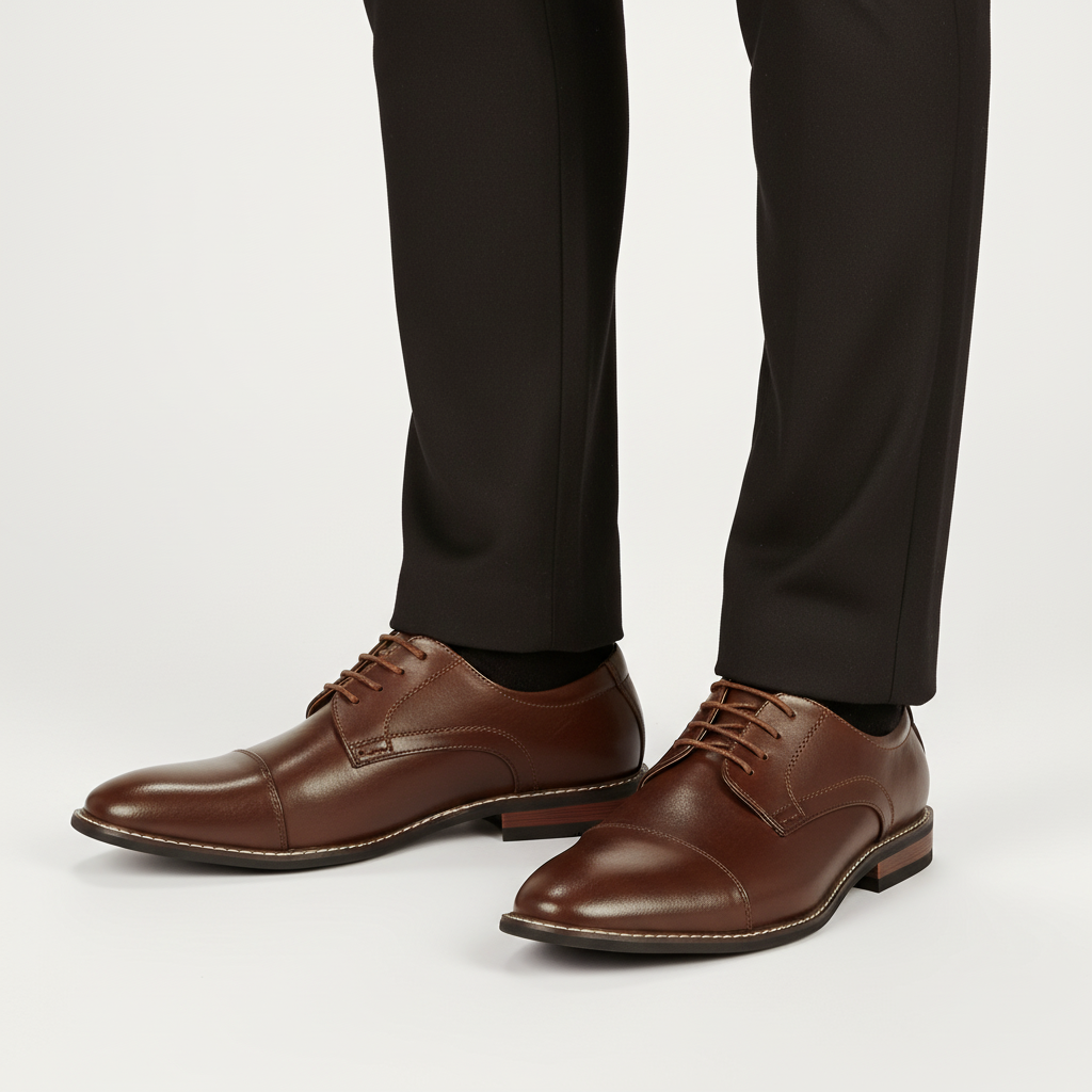 Men's Shoes Dress | Leather Cap Toe Lace Up Oxford