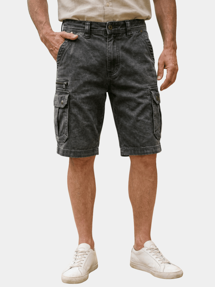 Men's Denim Shorts | Cargo Pockets Straight Relaxed Denim