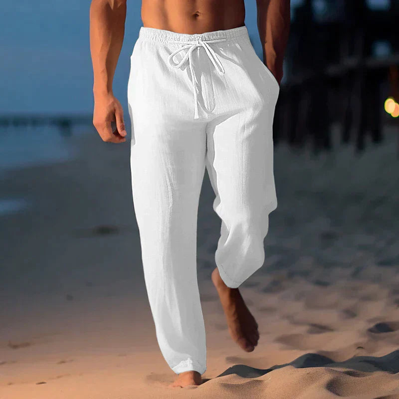 Linen Pants For Men | Casual Style | White