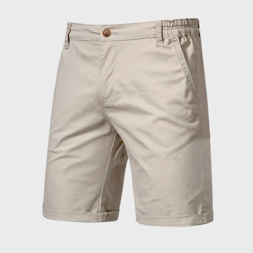 Men's Chino Shorts | Elastic Waist Relaxed Fit Cotton