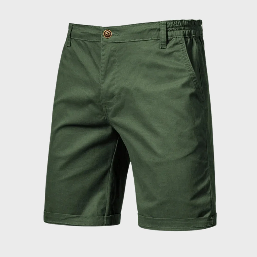 Men's Chino Shorts | Elastic Waist Relaxed Fit Cotton