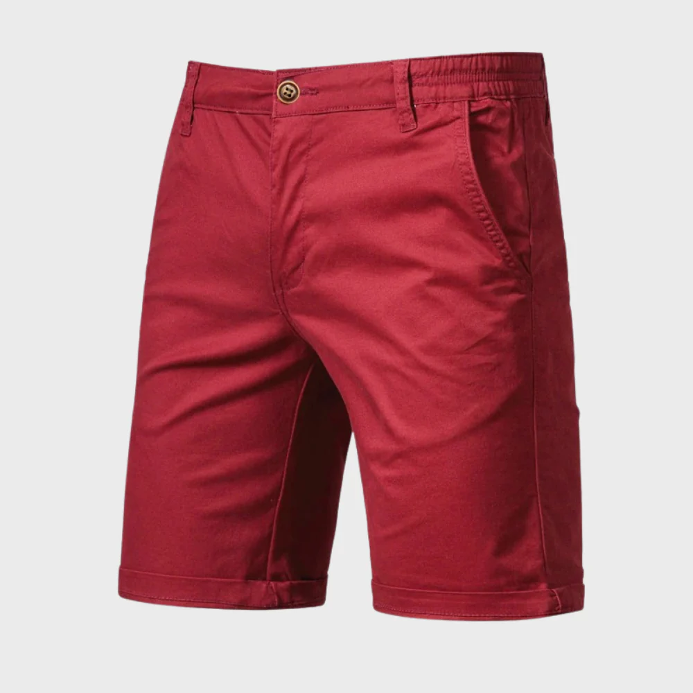 Men's Chino Shorts | Elastic Waist Relaxed Fit Cotton