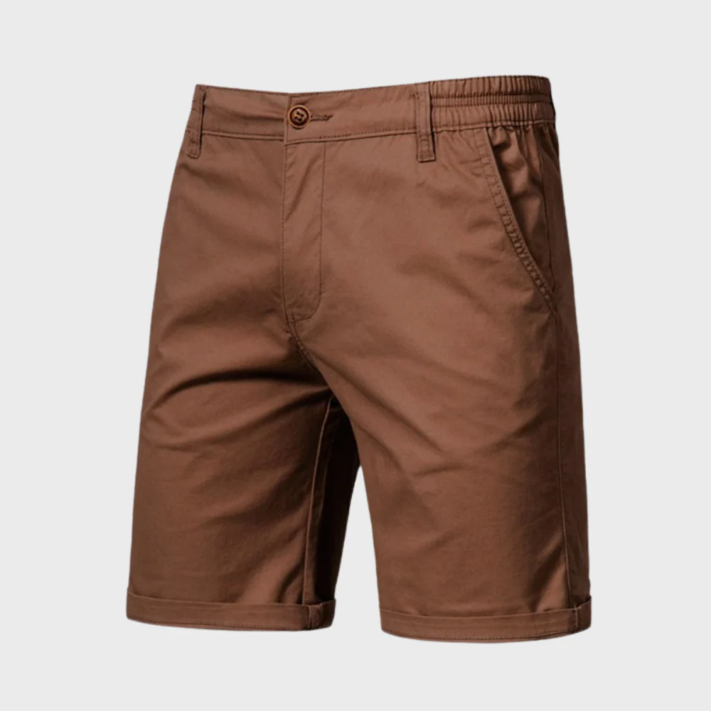 Men's Chino Shorts | Elastic Waist Relaxed Fit Cotton