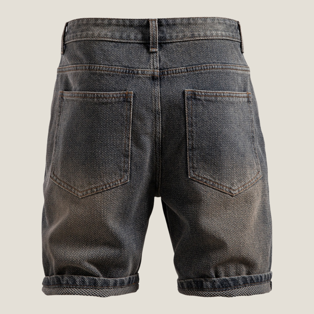 Men's Denim Shorts | Relaxed Fit Rolled Hem Five-Pocket