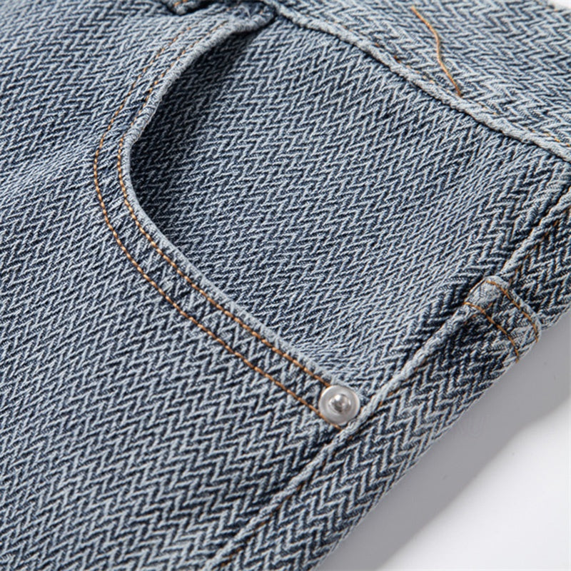 Men's Denim Shorts | Relaxed Fit Rolled Hem Five-Pocket