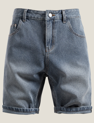 Men's Denim Shorts | Relaxed Fit Rolled Hem Five-Pocket