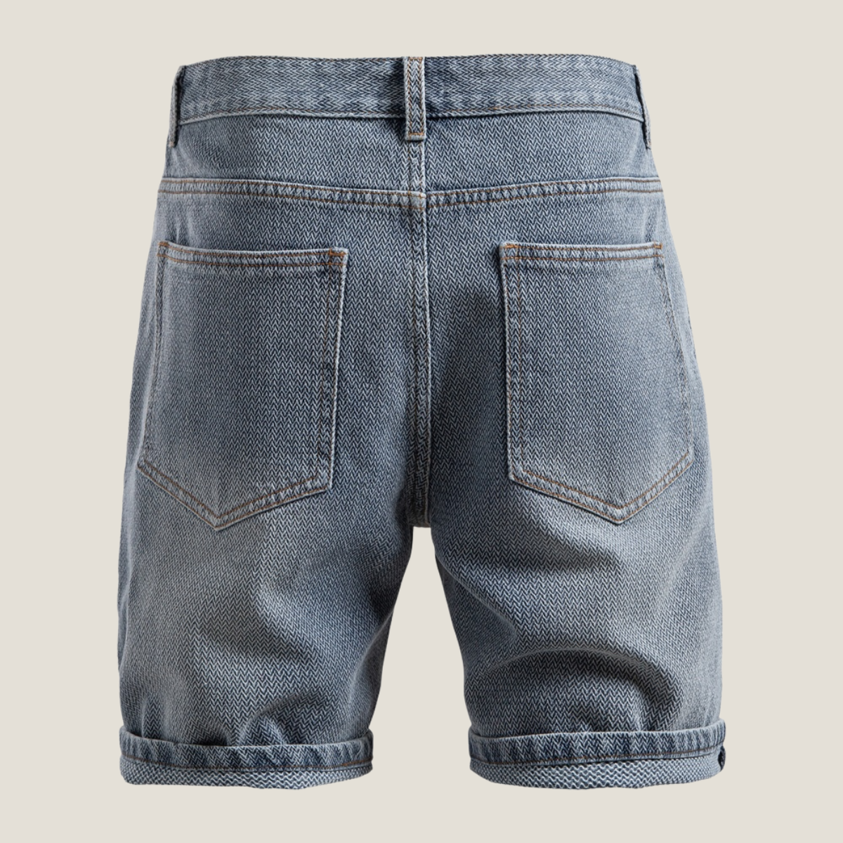 Men's Denim Shorts | Relaxed Fit Rolled Hem Five-Pocket