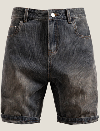 Men's Denim Shorts | Relaxed Fit Rolled Hem Five-Pocket