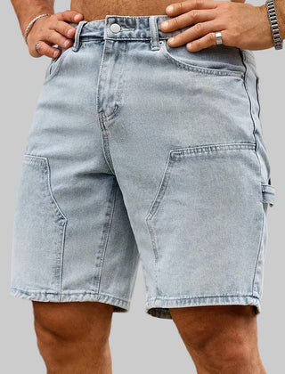 Men's Denim Shorts | Above-Knee Relaxed Fit Cargo Pockets