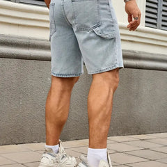 Men's Denim Shorts | Above-Knee Relaxed Fit Cargo Pockets