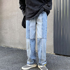 Men's Jeans | Patchwork Wide Leg Baggy Denim